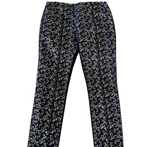 Badgley Mischka chromatic and  cotton cigarette pants size S